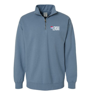 The LLES Stripes | Embroidered Adult Saltwater 1/4 Zip Sweatshirt