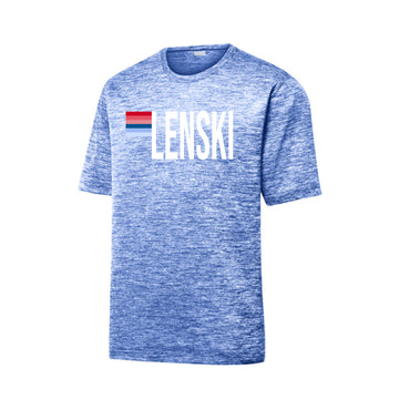 The LLES Stripes | Adult True Royal Electric Performance Tee