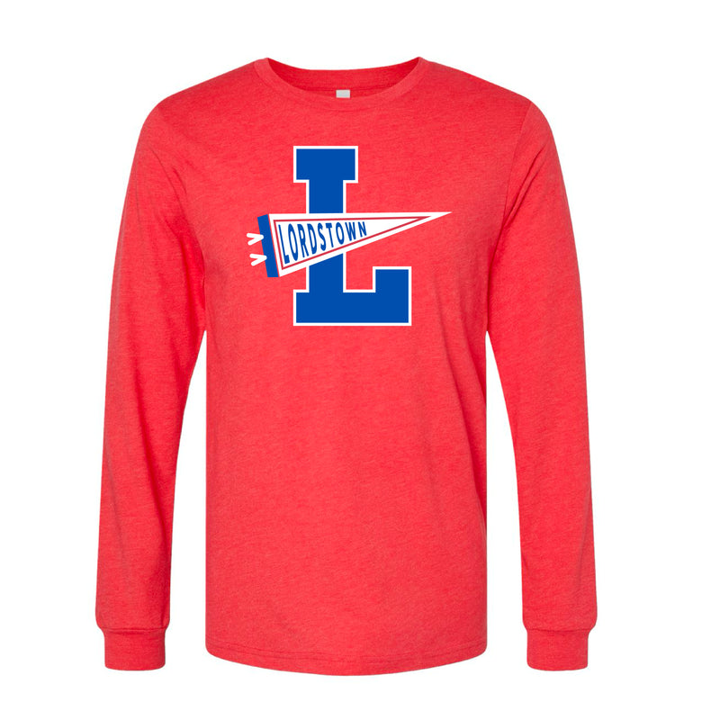 The Lordstown Pennant | Heather Red Long Sleeve