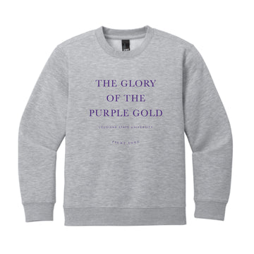 The LSU Fight Song | Youth Light Grey Heather Sweatshirt