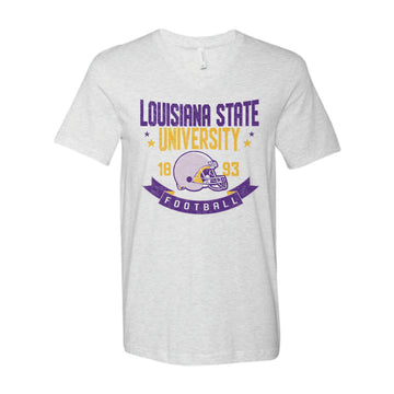 The LSU Football EST | Ash V-Neck Tee