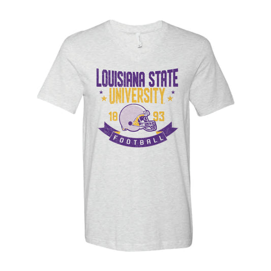 The LSU Football EST | Ash V-Neck Tee