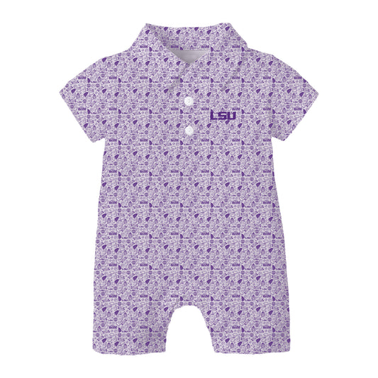 The James Romper LSU | Toddler Purple
