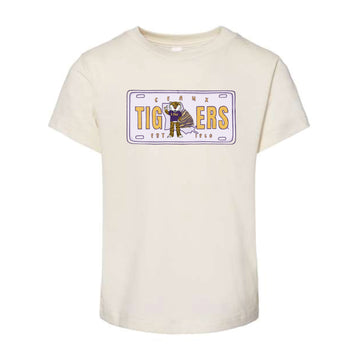 The LSU License Plate | Toddler Natural Tee