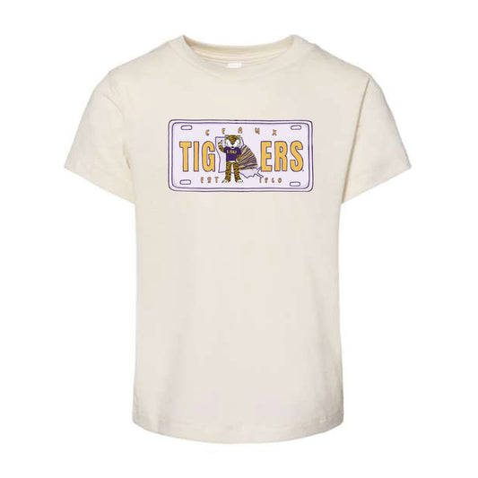 The LSU License Plate | Toddler Natural Tee