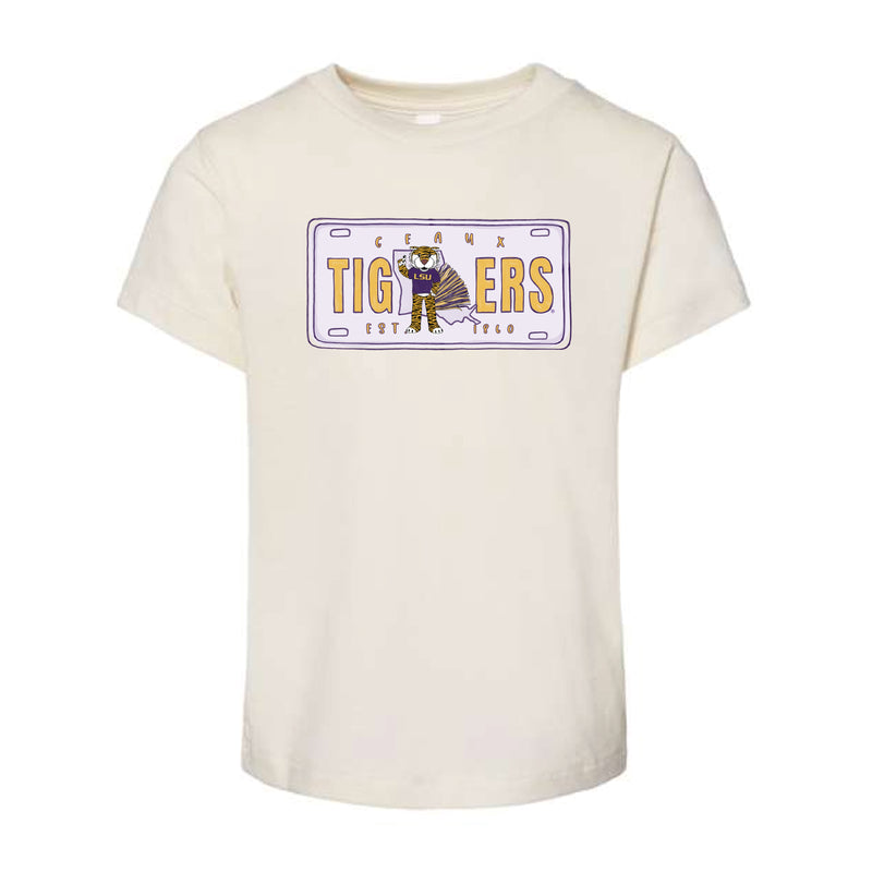 The LSU License Plate | Toddler Natural Tee