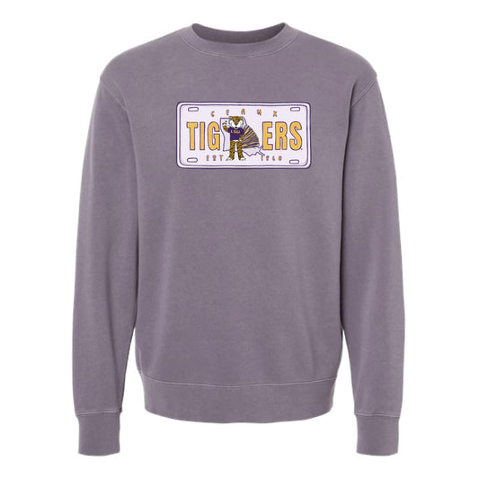 The LSU License Plate | Pigment Plum Sweatshirt