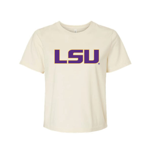 The LSU Logo | Natural Crop Tee
