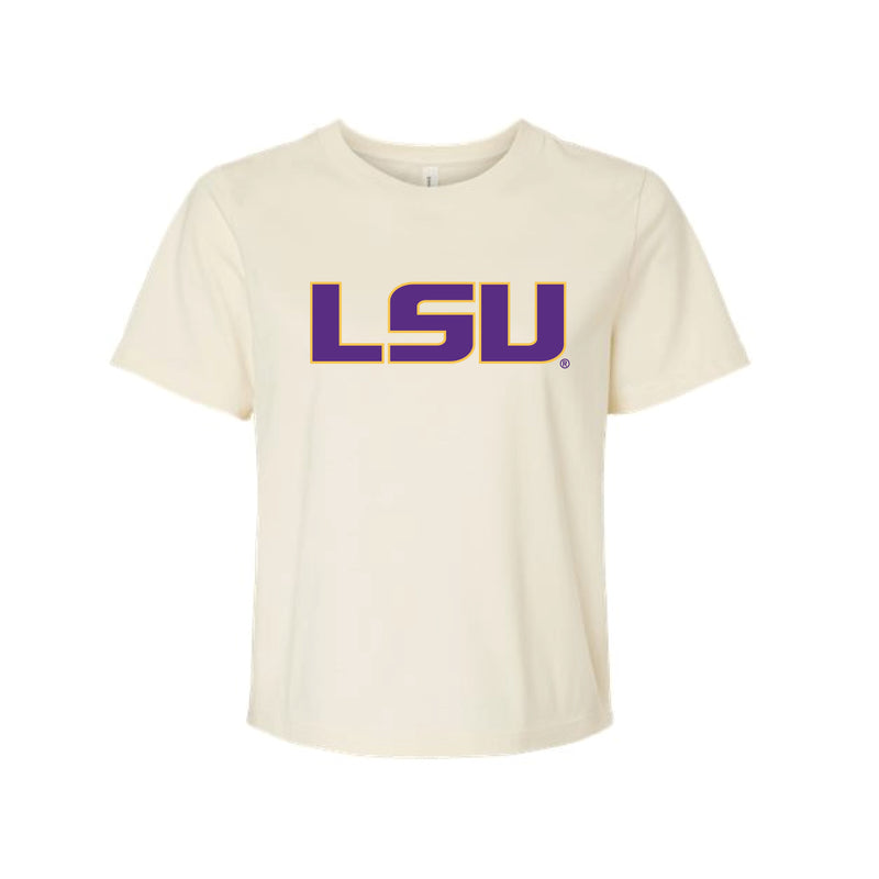 The LSU Logo | Natural Crop Tee
