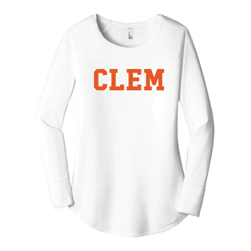 The Clem Block | White Long Sleeve Tunic Tee