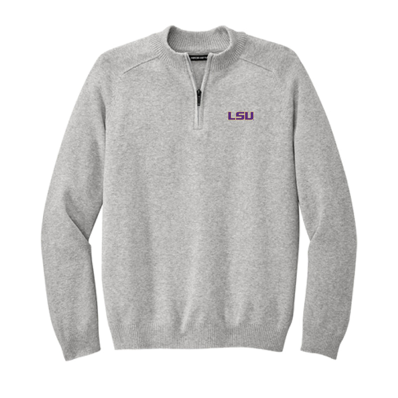 The LSU Logo | Gusty Grey Heather 1/4 Zip