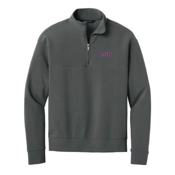 The LSU Logo | Storm Grey 1/4 Zip Tee