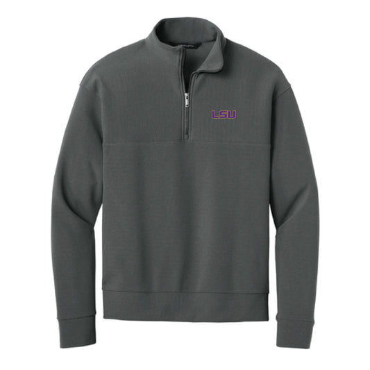 The LSU Logo | Storm Grey 1/4 Zip Tee