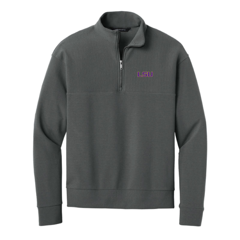 The LSU Logo | Storm Grey 1/4 Zip Tee
