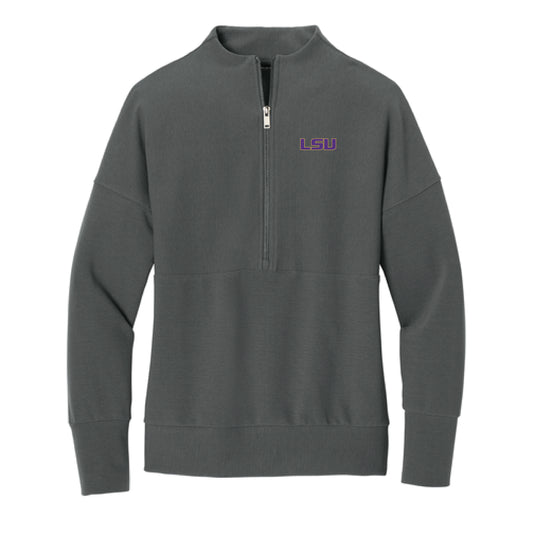 The LSU Logo | Storm Grey 1/2 Zip Sweatshirt