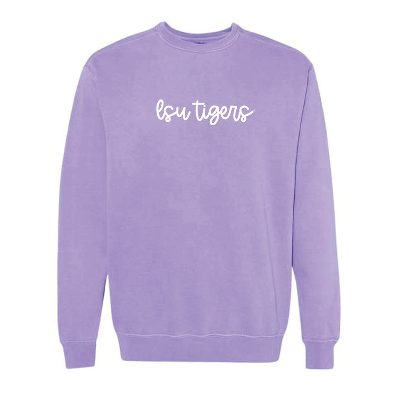 The LSU Tigers Cursive | Violet Sweatshirt