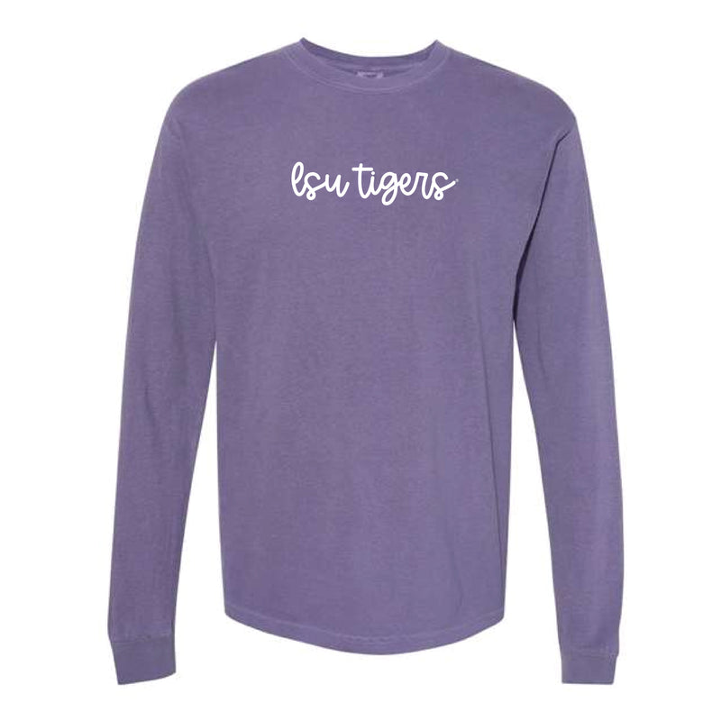 The LSU Tigers Cursive | Grape Long Sleeve