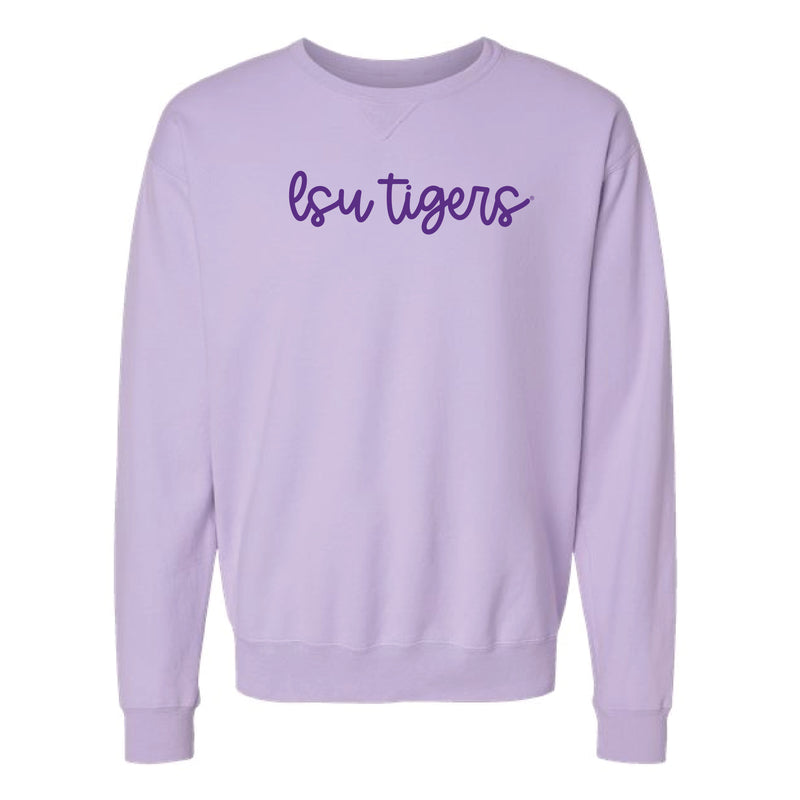 The LSU Tigers Cursive | Future Lavender Sweatshirt