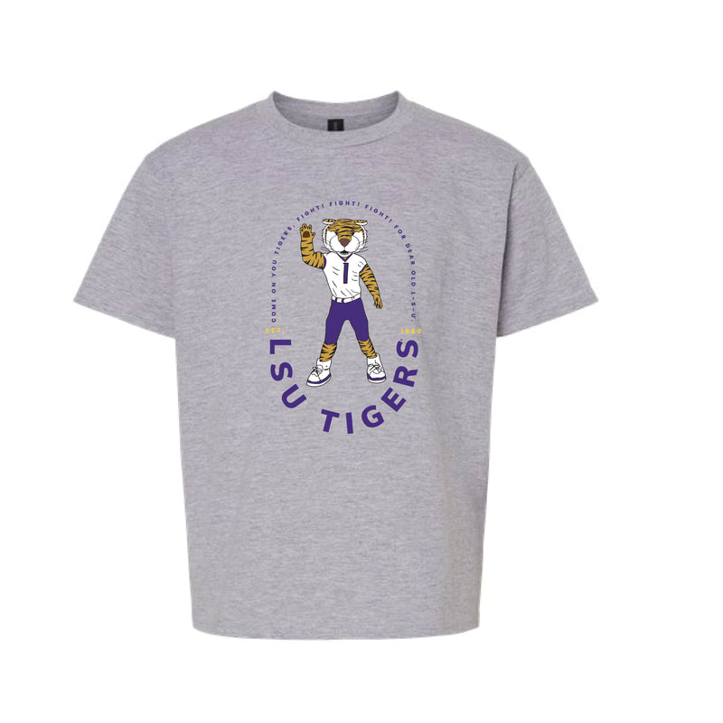 The LSU Tigers Mike | Youth Sport Grey Tee