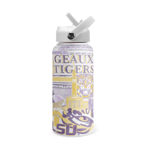 The LSU 32 oz Insulated Water Bottle