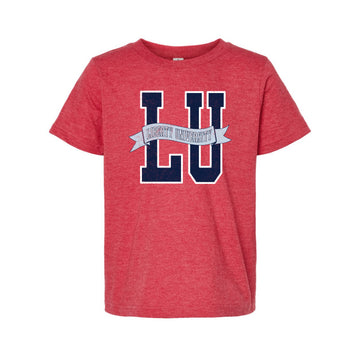 The LU Banner | Youth Heather Red Tee