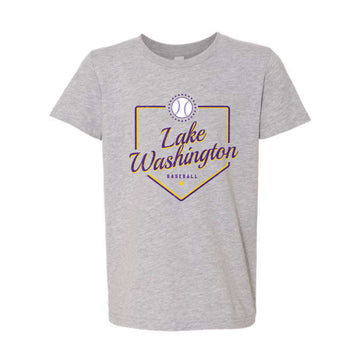 The LW Baseball Plate | Athletic Heather Youth Tee