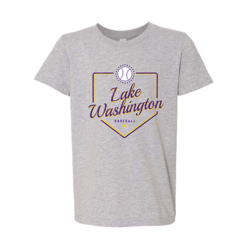 The LW Baseball Plate | Athletic Heather Youth Tee