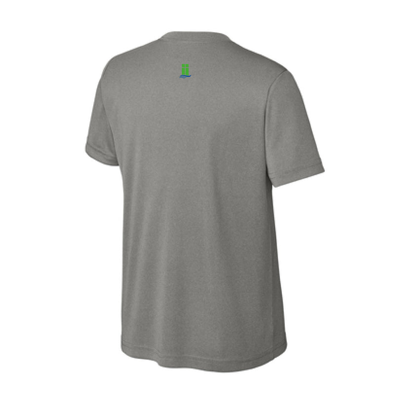 The Lanier Basketball Stripes | Grey Concrete Heather Performance Youth Tee