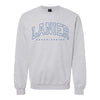 The Lanier Cheer Outline Arch | Adult Sport Grey Crewneck Sweatshirt