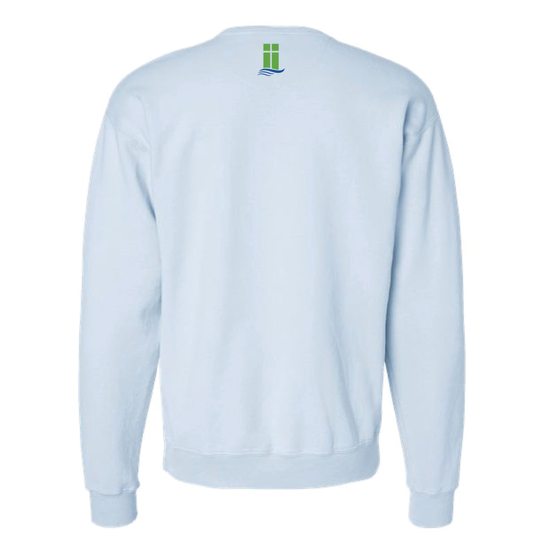 The Lanier Cheer Option 1 | Adult Soothing Blue Crewneck