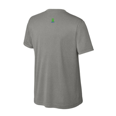 The Lanier Cross Country Stripes | Grey Concrete Heather Performance Youth Tee