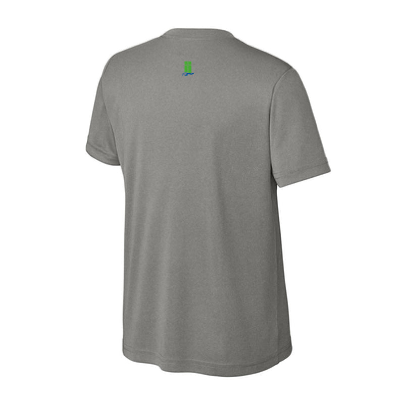 The Lanier Football Stripes | Grey Concrete Heather Performance Youth Tee