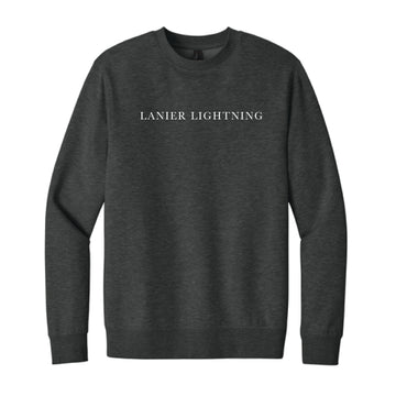 The Lanier Serif | Adult Heathered Charcoal Crewneck Sweatshirt