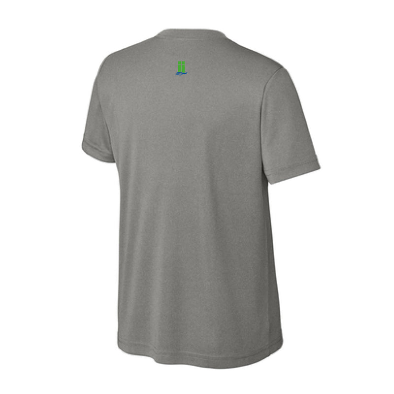 The Lanier Soccer Stripes | Grey Concrete Heather Performance Youth Tee