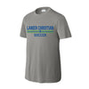 The Lanier Soccer Stripes | Grey Concrete Heather Performance Youth Tee