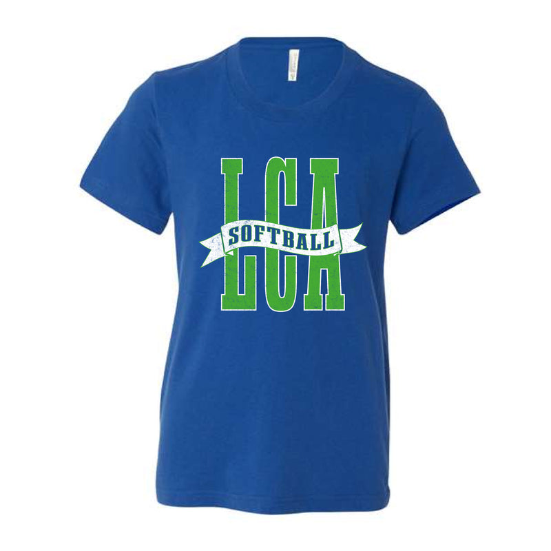 The LCA Softball Banner | True Royal Youth Tee