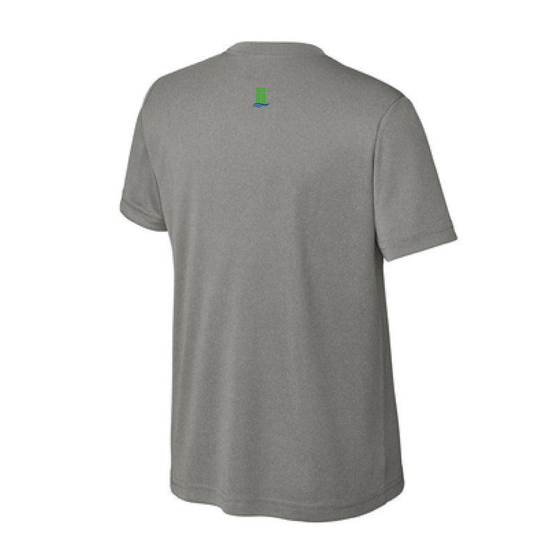 The Lanier Softball Stripes | Grey Concrete Heather Performance Youth Tee