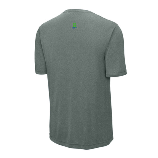 The Lanier Swimming Stripes | Grey Concrete Heather Performance Tee