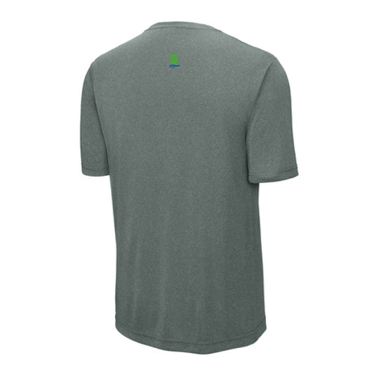 The Lanier Volleyball Stripes | Grey Concrete Heather Performance Tee