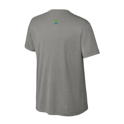 The Lanier Volleyball Stripes | Grey Concrete Heather Performance Youth Tee