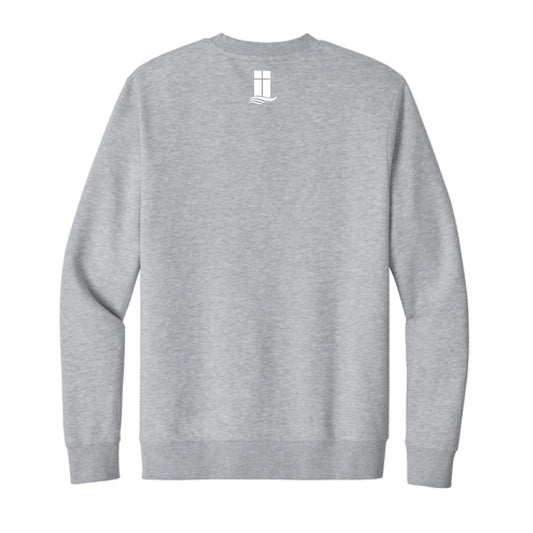 The Lanier Volleyball | Adult Light Heather Grey Crewneck Sweatshirt