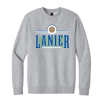 The Lanier Volleyball | Adult Light Heather Grey Crewneck Sweatshirt