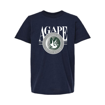The Large Agape Logo | Youth Navy Tee