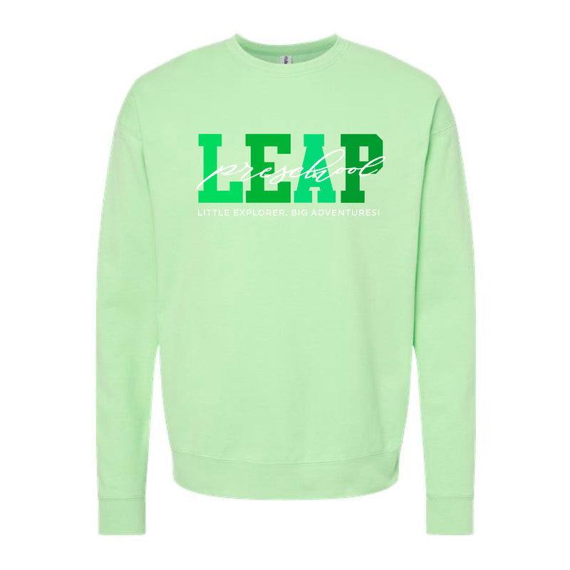 The Leap Multi | Adult Neo Mint Blue Crewneck Sweatshirt