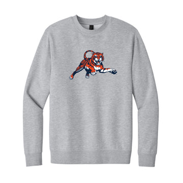 The Leaping Tiger | Light Heather Grey Crewneck Sweatshirt