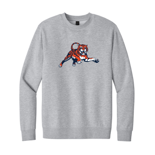 The Leaping Tiger | Light Heather Grey Crewneck Sweatshirt