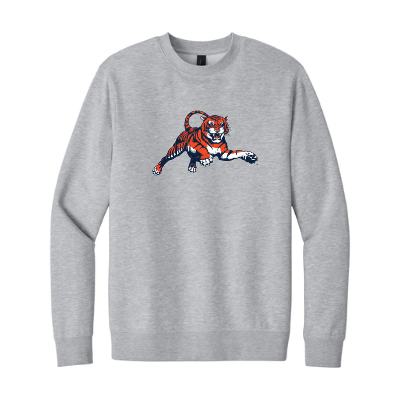 The Leaping Tiger | Light Heather Grey Crewneck Sweatshirt