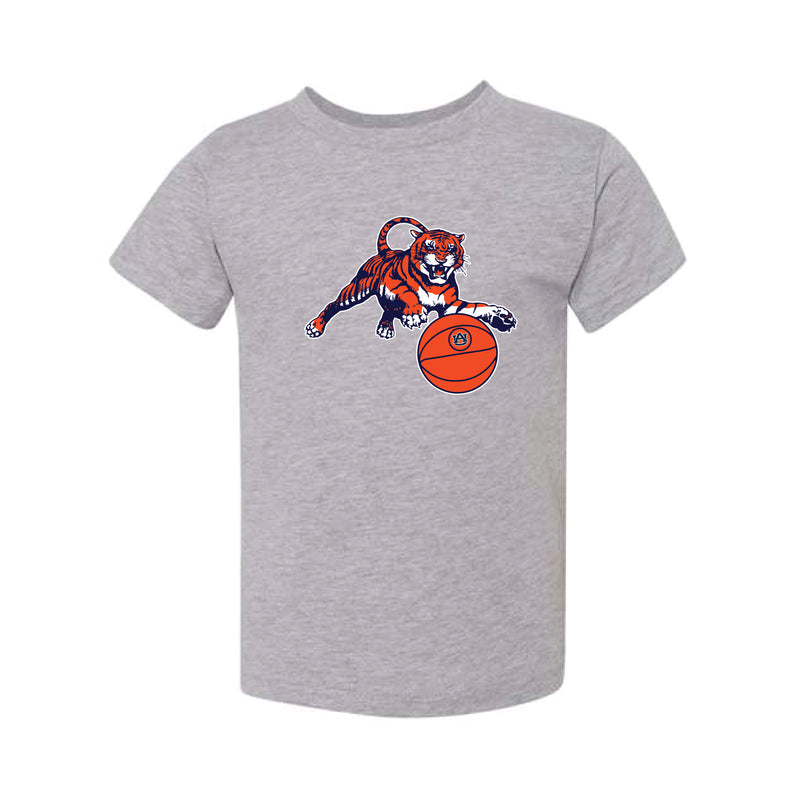 The Leaping Tiger Baasketball | Toddler Athletic Heather Tee