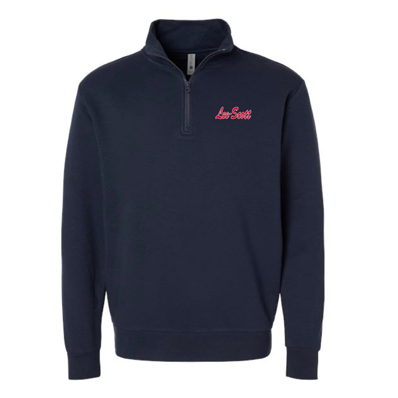 The Lee-Scott Script Logo | Embroidered Midnight Navy 1/4 Pullover