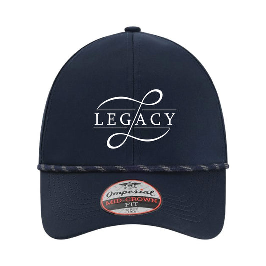 The Legacy Logo | Embroidered Navy Imperial Rope Hat
